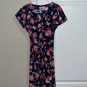 LOFT blue floral dress